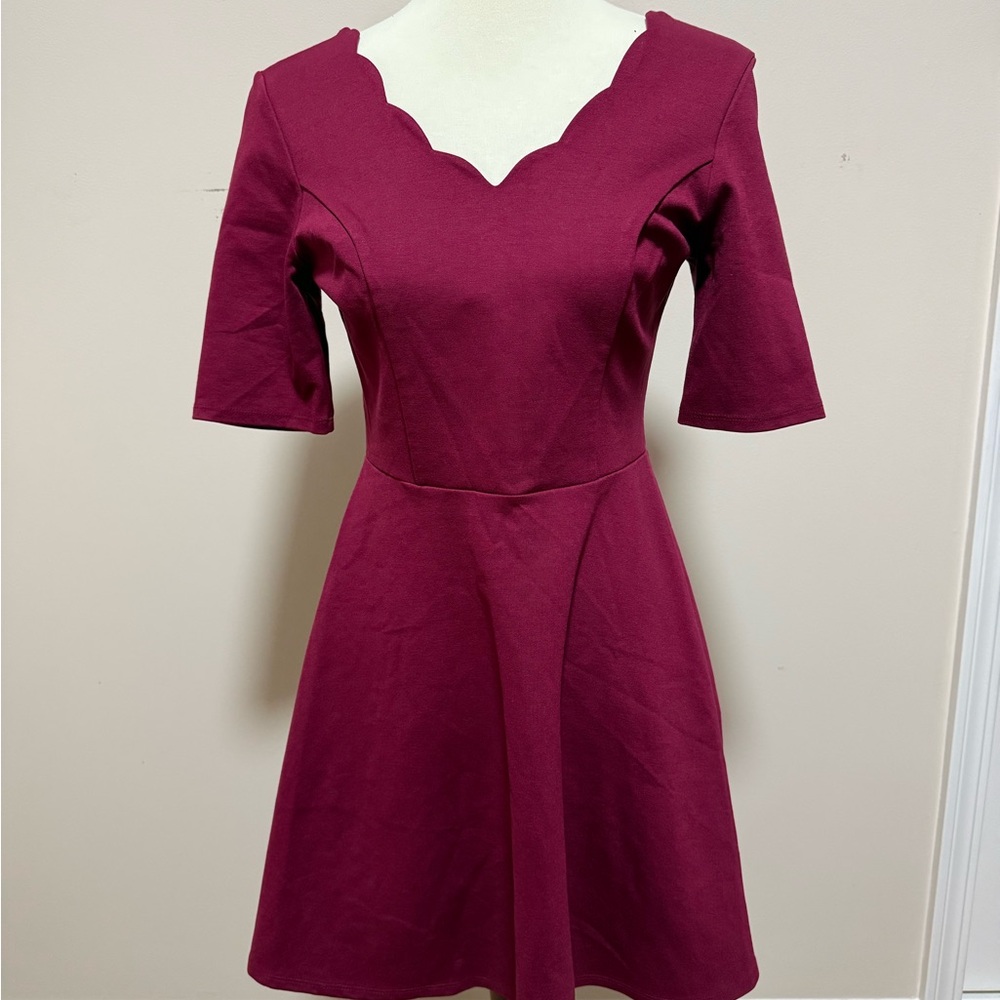 Soprano … Elegant Scallop Neck Dress